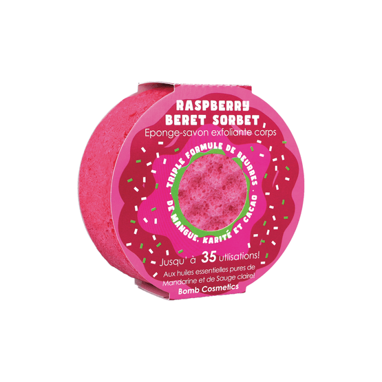 Bomb Cosmetics - Raspberry Beret Body Buffer Sponge