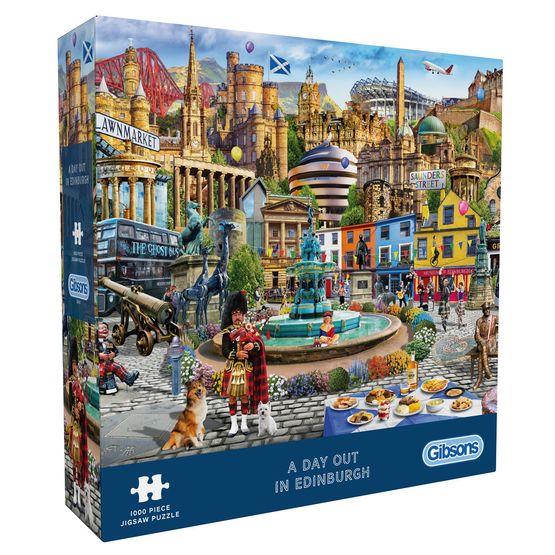 Gibsons - A Day Out in Edinburgh 1000 Piece Jigsaw Puzzle