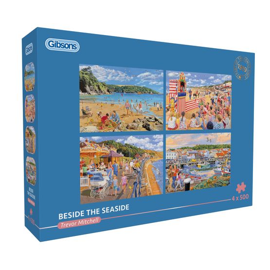 Gibsons - Beside the Seaside 4 x 500 Piece Jigsaw Puzzle