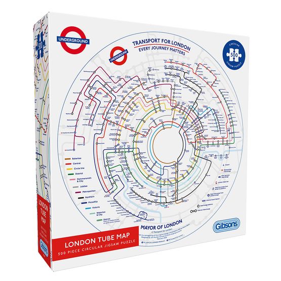 Gibsons - TfL Circular Underground Map 500 Piece Jigsaw Puzzle