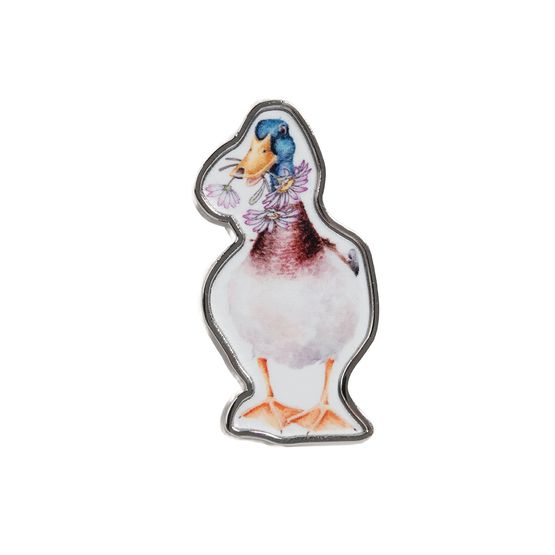Wrendale Designs - Not a Daisy Goes By Duck Pin Badge