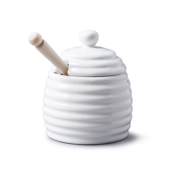 WM. Bartleet - Honey Pot with Wooden Dipper