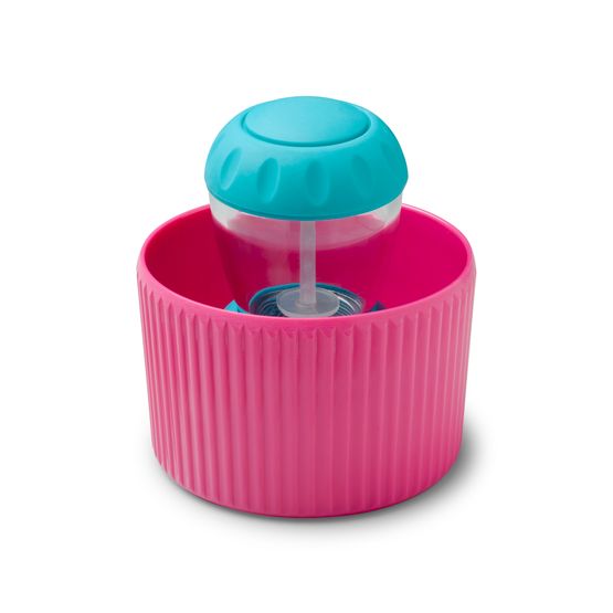 Zeal - Dish Brush in Holder Pink &amp; Aqua
