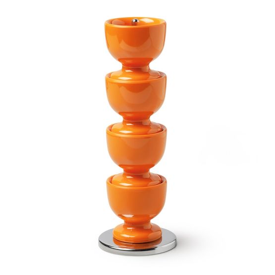 Zeal - Melamine Stacking Egg Cups on Stand Neon Orange