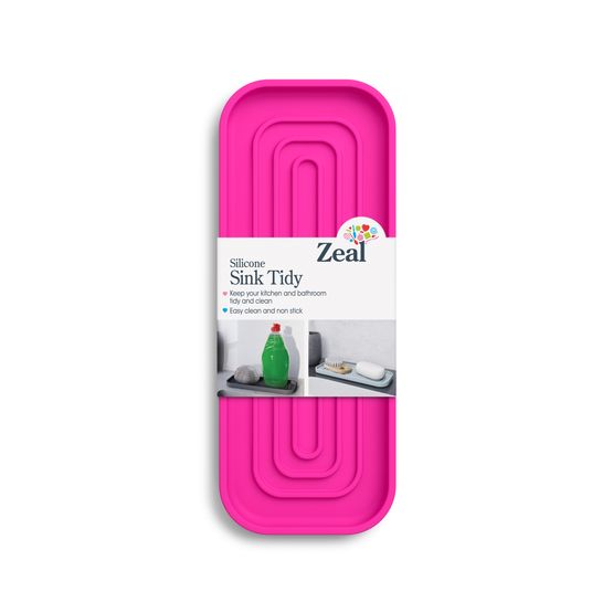 Zeal - Silicone Sink Tidy Neon Pink