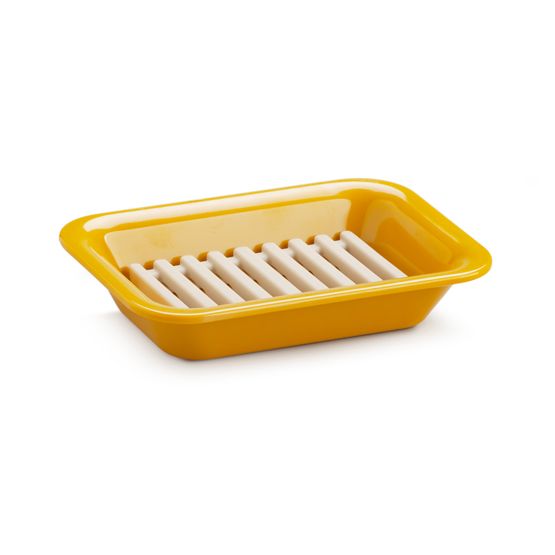 Zeal - Soap Dish Mustard with Cream Silicone Inner