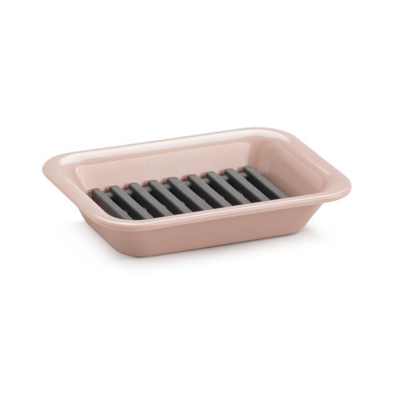Zeal - Soap Dish Rose Pink with Dark Grey Silicone Inner