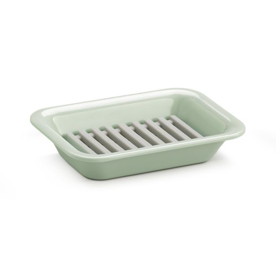 Zeal - Soap Dish Sage Green with Silicone Grey Inner