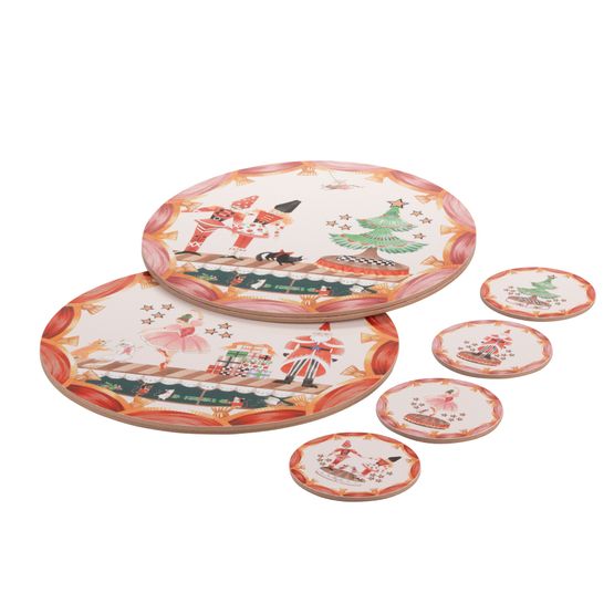 Cath Kidston - Nutcracker Set Of 4 Placemats and Coasters