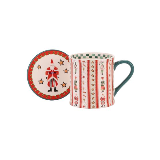 Cath Kidston - Nutcracker Stripe Mollie Mug &amp; Coaster