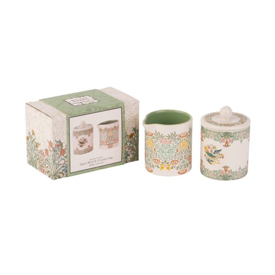 William Morris - Kitchen Garden Sugar Bowl &amp; Creamer Jug Set