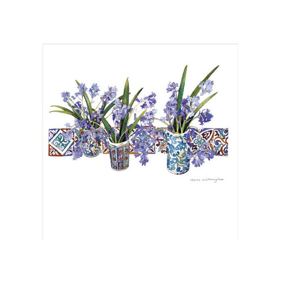 Bluebells and Tiles Card