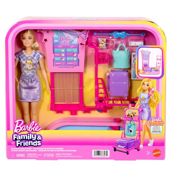 Barbie - Family &amp; Friends Baggage Claim Playset