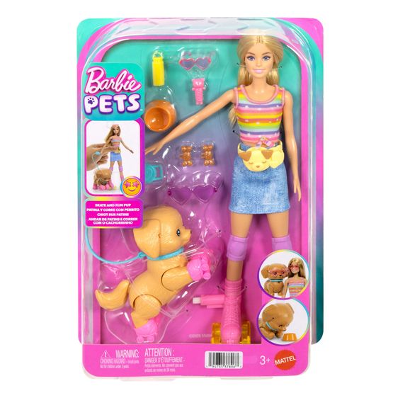 Barbie - Skate and Run Pup Doll and Accessories