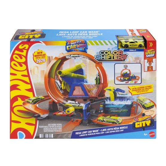 Hot Wheels - City Mega Loop Car Wash Playset