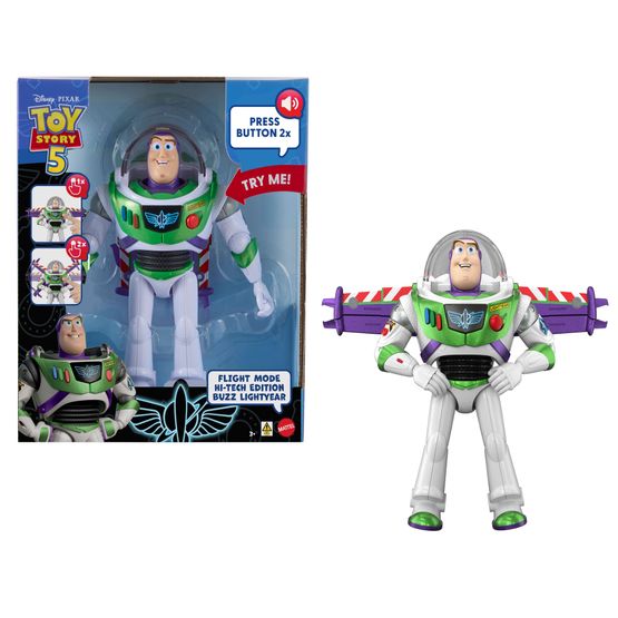 Disney and Pixar Toy Story 5 - Flight Mode Hi-Tech Buzz Lightyear Figure