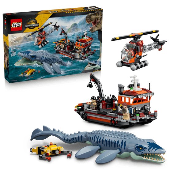LEGO Jurassic World - Mosasaurus Dinosaur Boat Attack