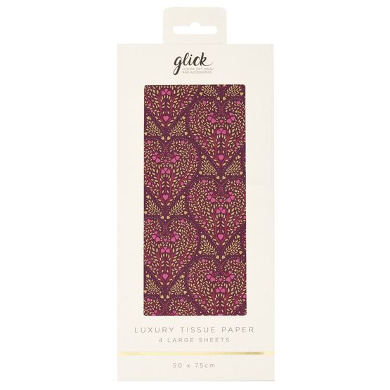 Glick - Patterned Filigree Hearts Tissue