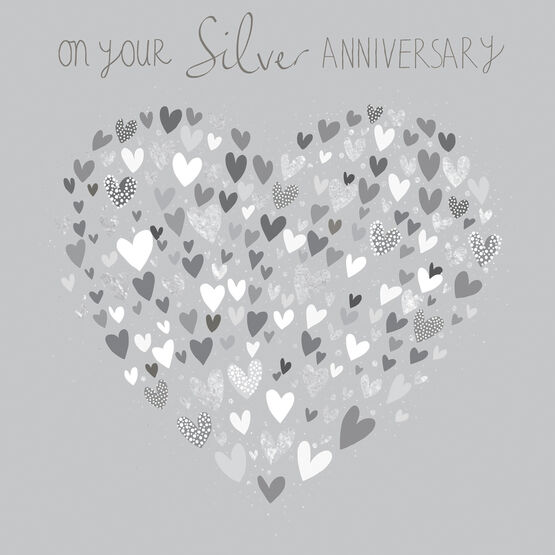 25th Anniversary Silver Hearts