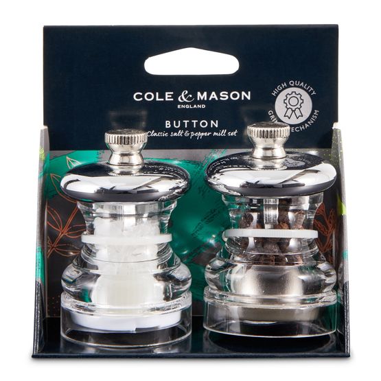 Cole &amp; Mason - Button Salt &amp; Pepper Mill Set