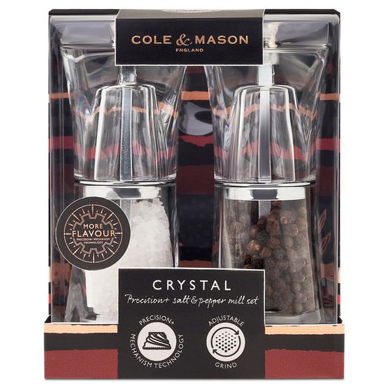 Cole &amp; Mason Crystal Acrylic Salt &amp; Pepper Mill Set