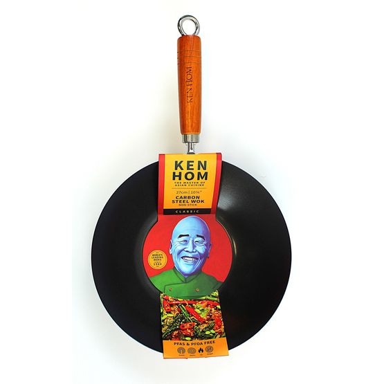 Ken Hom - Classic 27cm Carbon Steel Non Stick Wok