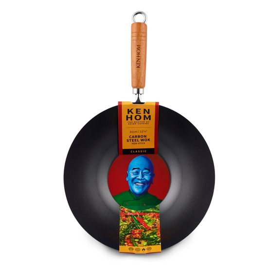 Ken Hom - Classic 31cm Carbon Steel Non Stick Wok