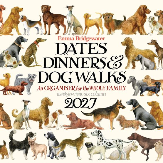 Otter House - Emma Bridgewater Dates Dinners &amp; Dog Walks WT Planner Wall Calendar 2027