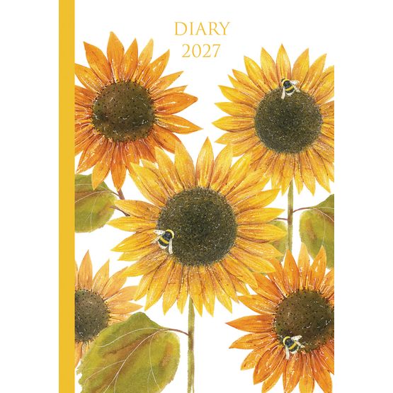 Otter House - Fashion Diary Sunflowers A6 Diary 2027