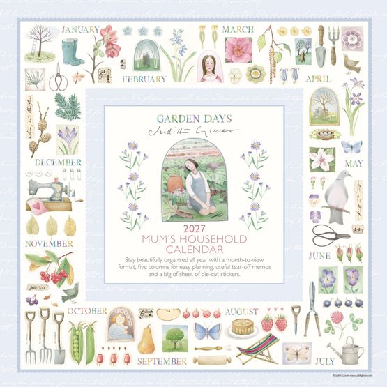 Otter House - Garden Days Househol Planner Wall Calendar 2027