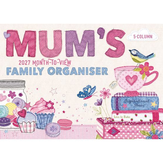 Otter House - Mums Fabric &amp; Buttons MTV Planner A4 Calendar 2027