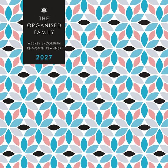 Otter House - Organised Family Geometric WT Planner Wall Calendar 2027