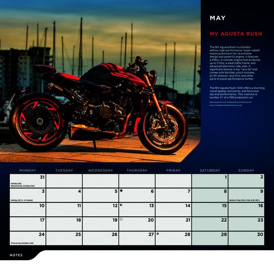 Otter House - Superbikes Wiro Wall Calendar 2027