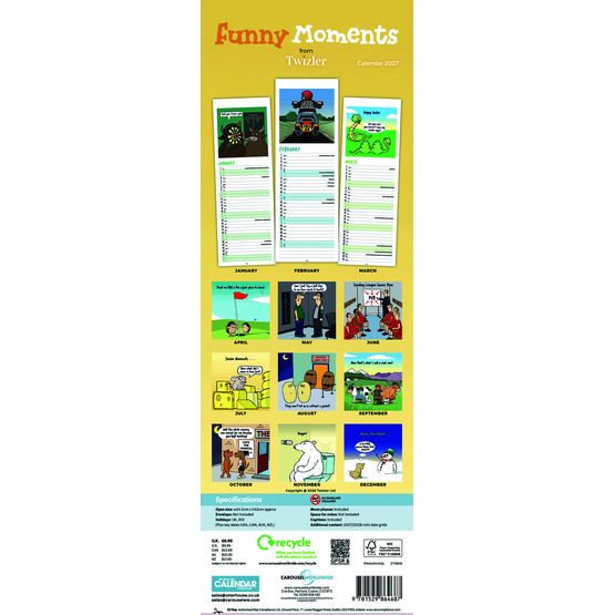 Otter House - Twizler Funny Moments Slim Calendar 2027