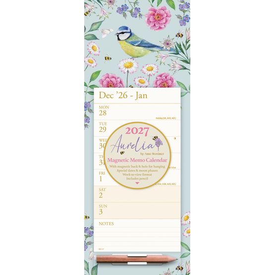 Otter House - Vintage Garden WTV Magnetic Calendar 2027