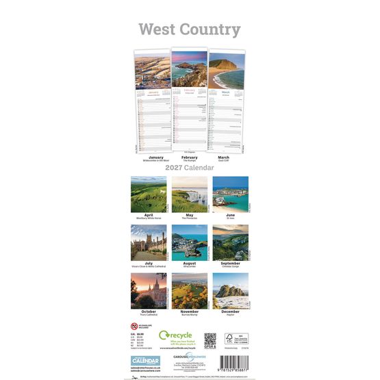 Otter House - West Country Slim Calendar 2027