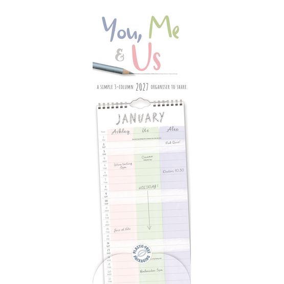 Otter House - You Me and Us Planner Slim Calendar 2027