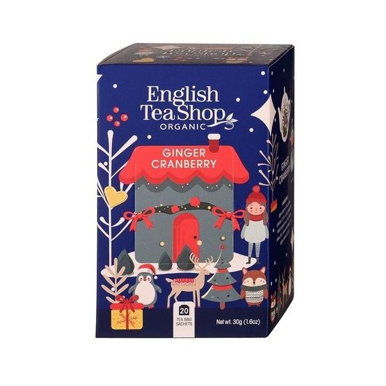 English Tea Shop Organic - Ginger Cranberry 20 Tea Bag Sachets
