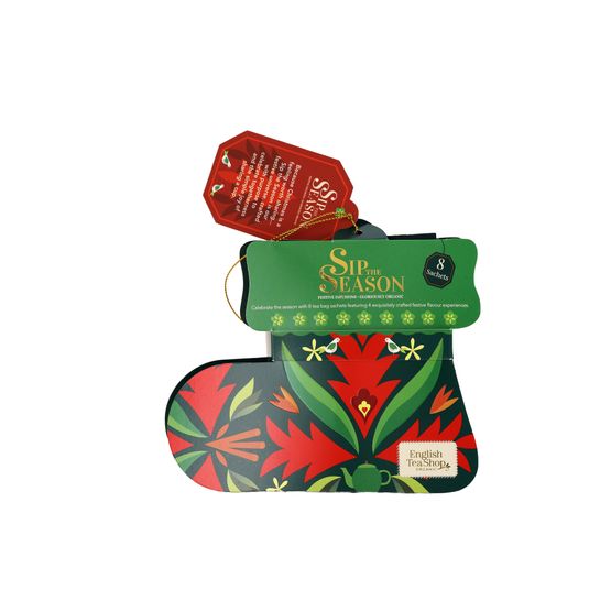 English Tea Shop Organic - Santa's Brew Green Stocking 8 Tea Bag Sachets