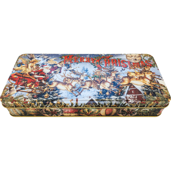 Tin Treats - Vintage Christmas Rectangular Tin with Mint Humbugs