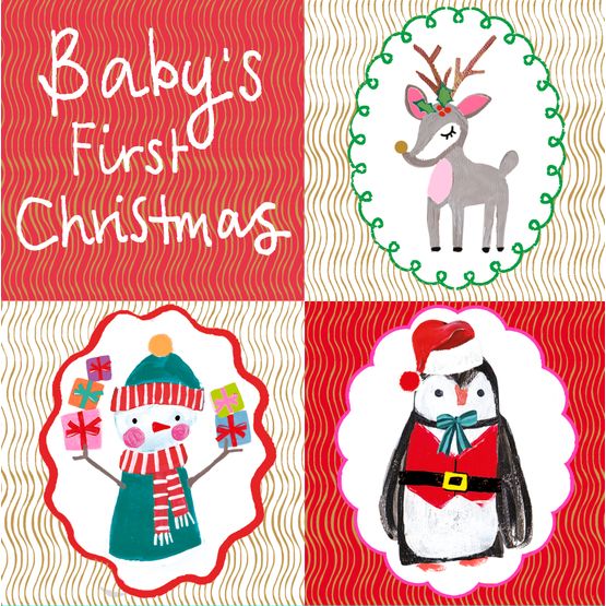 Baby's First Christmas Cameos Christmas Card