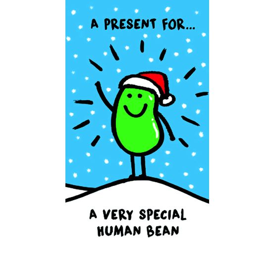 Bean Waving Christmas Card