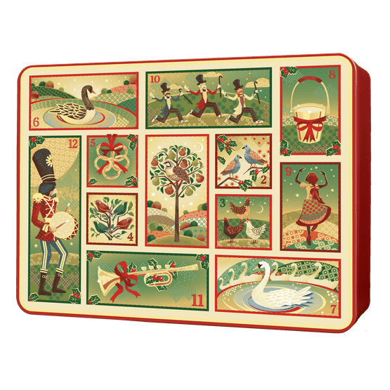 Bramble Foods - Large 12 Days Assorted Biscuits Tin 600g