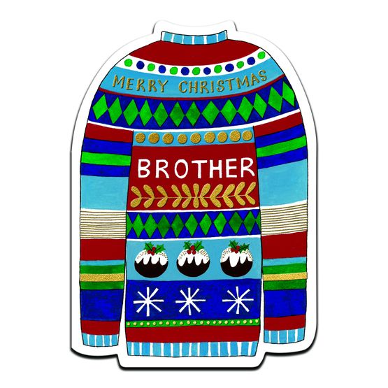 Brother Christmas Jumper Christmas Card