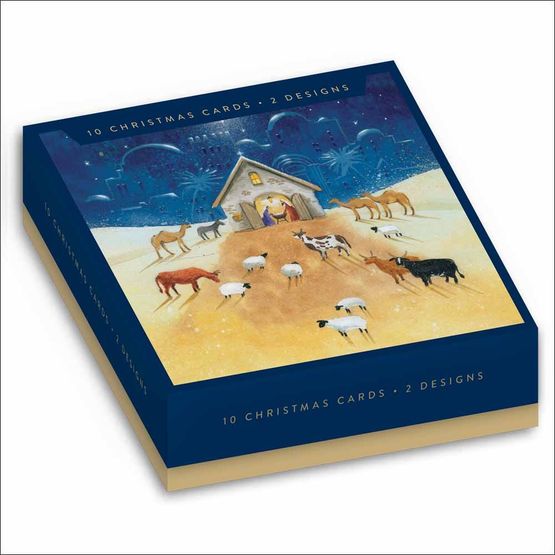 Cattle Coming To See Jesus Box of Christmas Cards