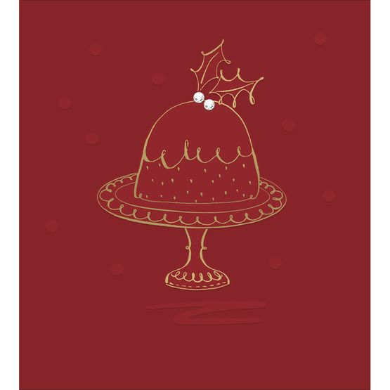 Christmas Pudding Christmas Card
