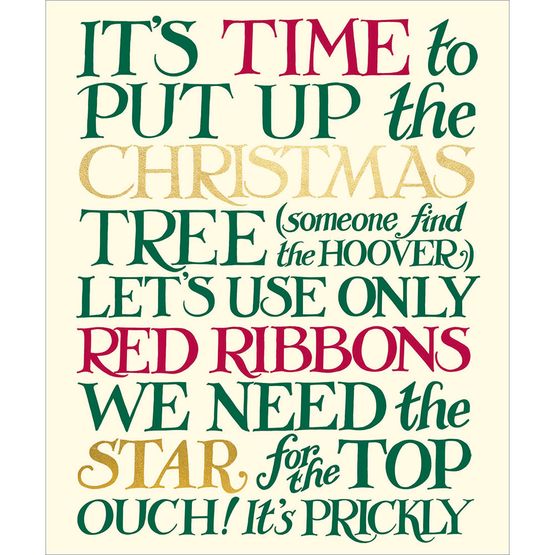 Christmas Tree Text Christmas Card