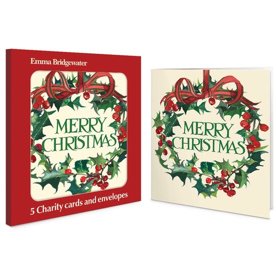 Christmas Wreath Charity Pack of Christmas Cards