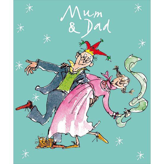 Mum &amp; Dad Couple Dancing Christmas Card