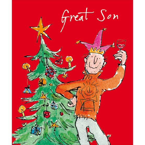 Great Son Dad In Novelty Christmas Jumper Christmas Card